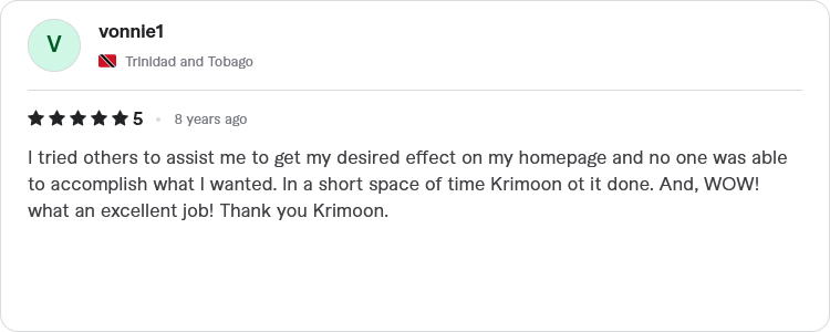 Customer review 1